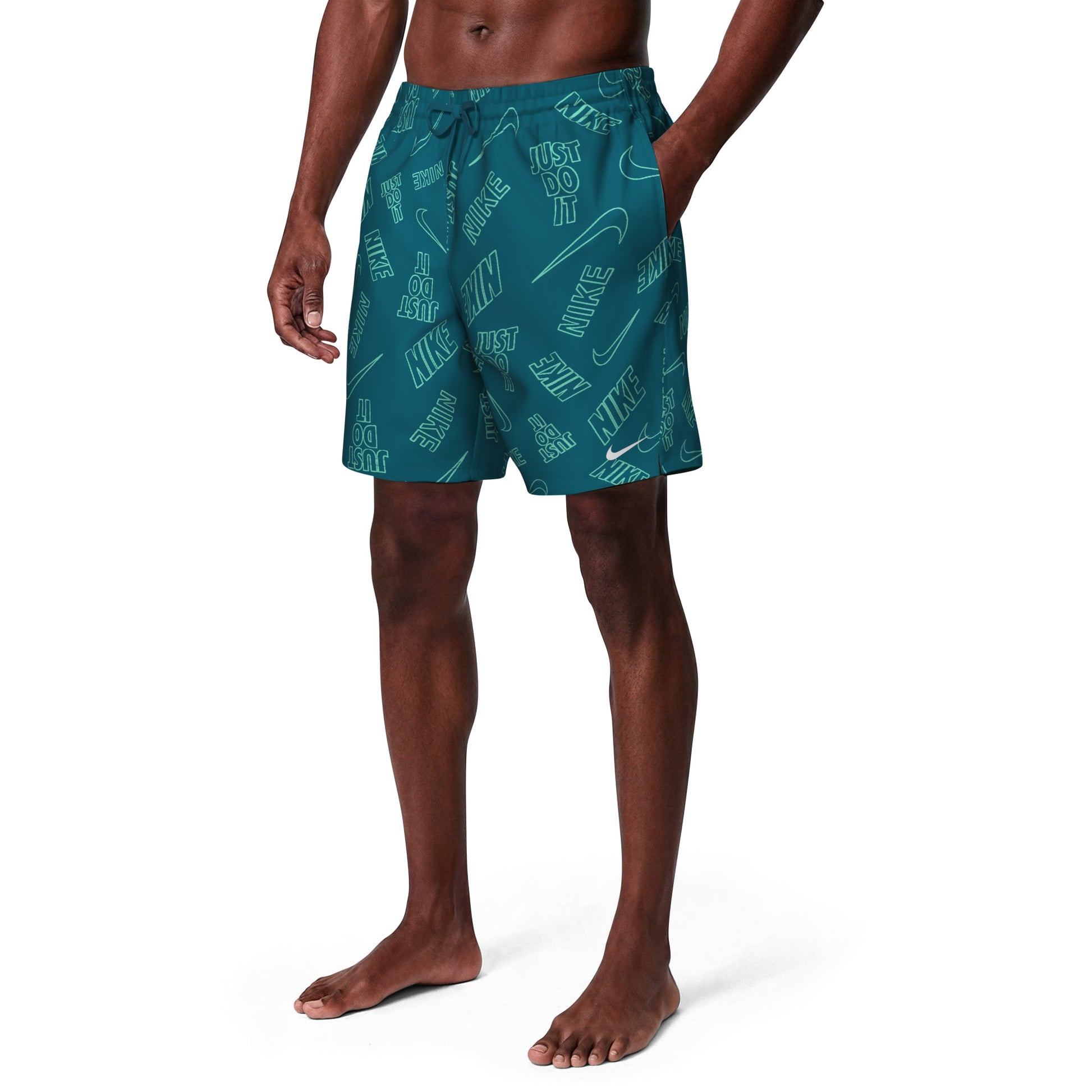 Nike Multi Print Swim Breaker Men's 7 Inch Brief-Lined Volley Short  Men's Volley Short  Nike