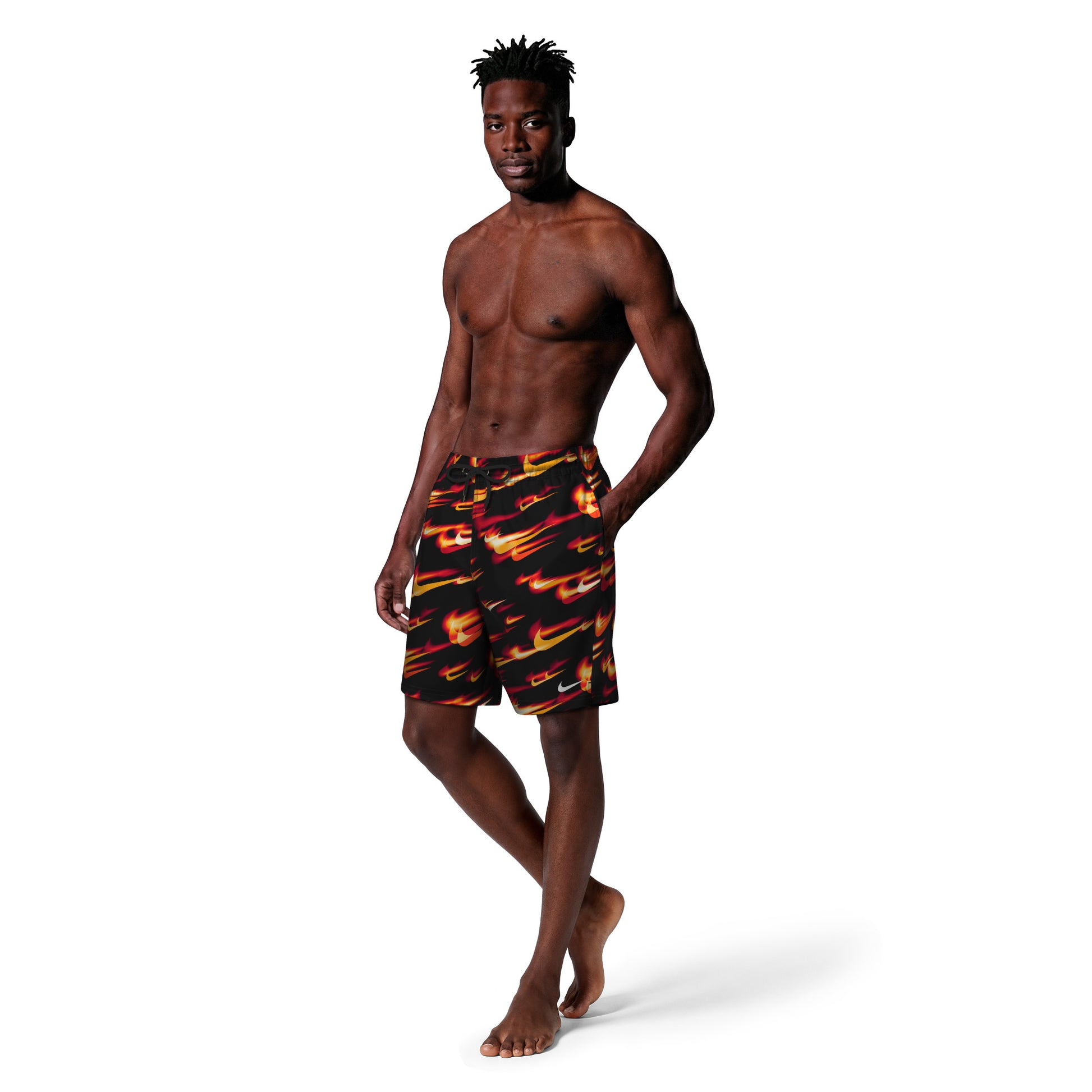 Nike Multi Print Swim Breaker Men's 7 Inch Brief-Lined Volley Short  Men's Volley Short  Nike