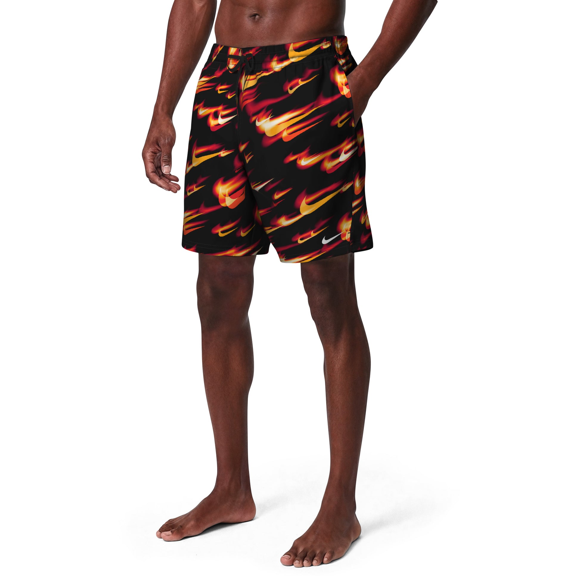 Nike Multi Print Swim Breaker Men's 7 Inch Brief-Lined Volley Short  Men's Volley Short  Nike
