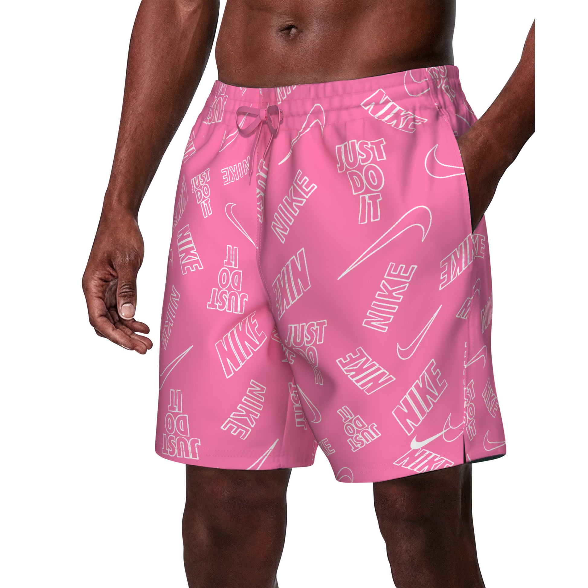 Nike Multi Print Swim Breaker Men's 7 Inch Brief-Lined Volley Short  Men's Volley Short  Nike