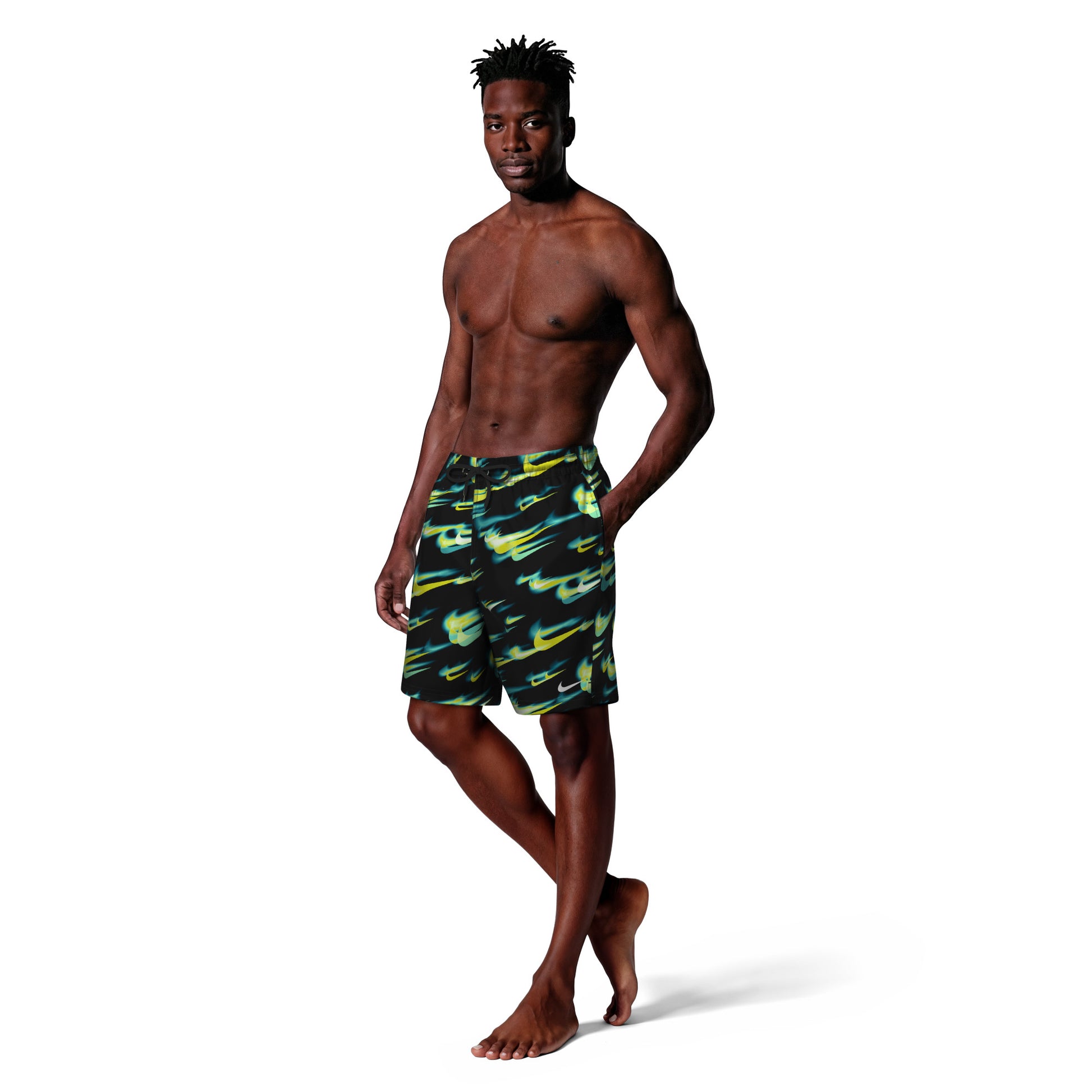 Nike Multi Print Swim Breaker Men's 7 Inch Brief-Lined Volley Short  Men's Volley Short  Nike