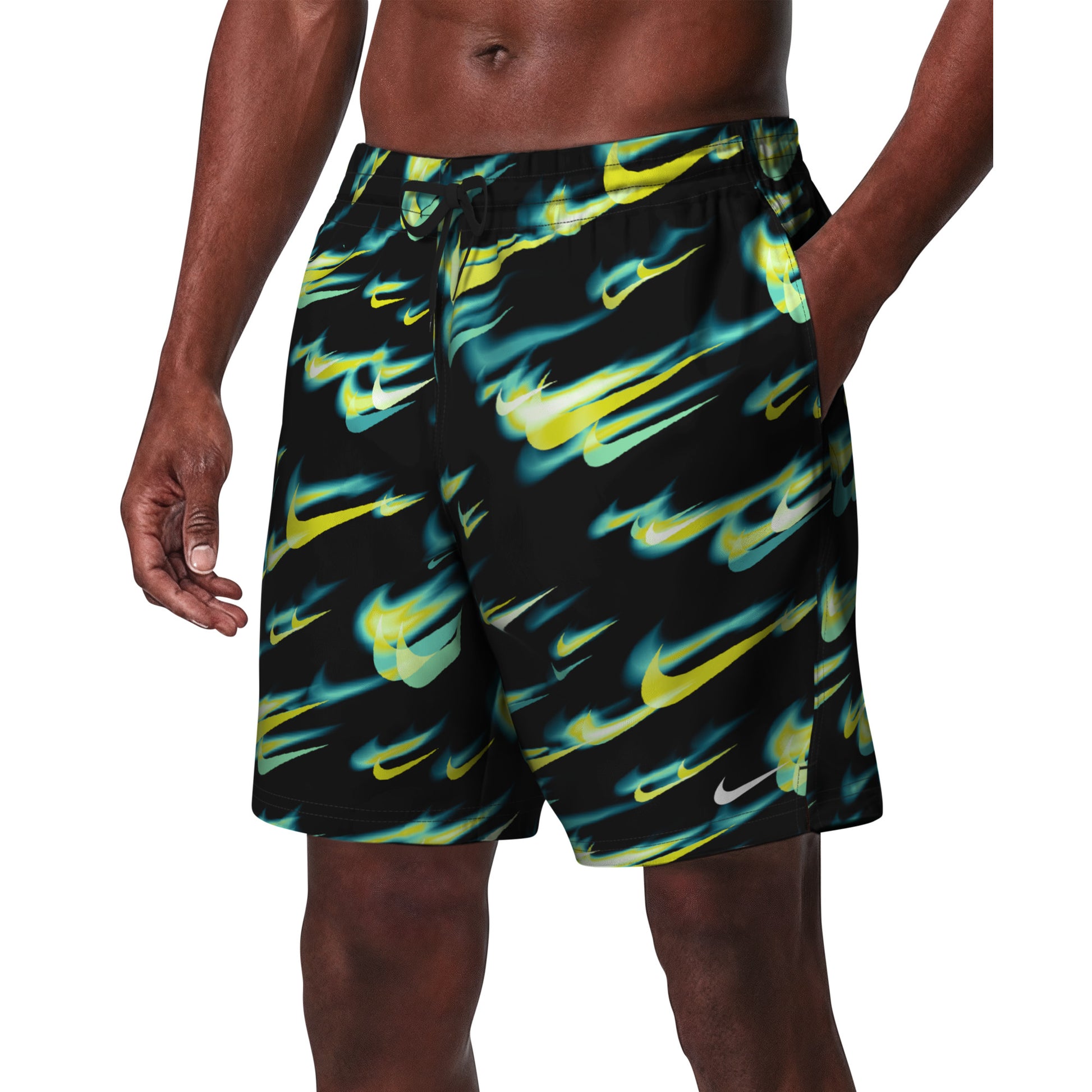 Nike Multi Print Swim Breaker Men's 7 Inch Brief-Lined Volley Short  Men's Volley Short  Nike