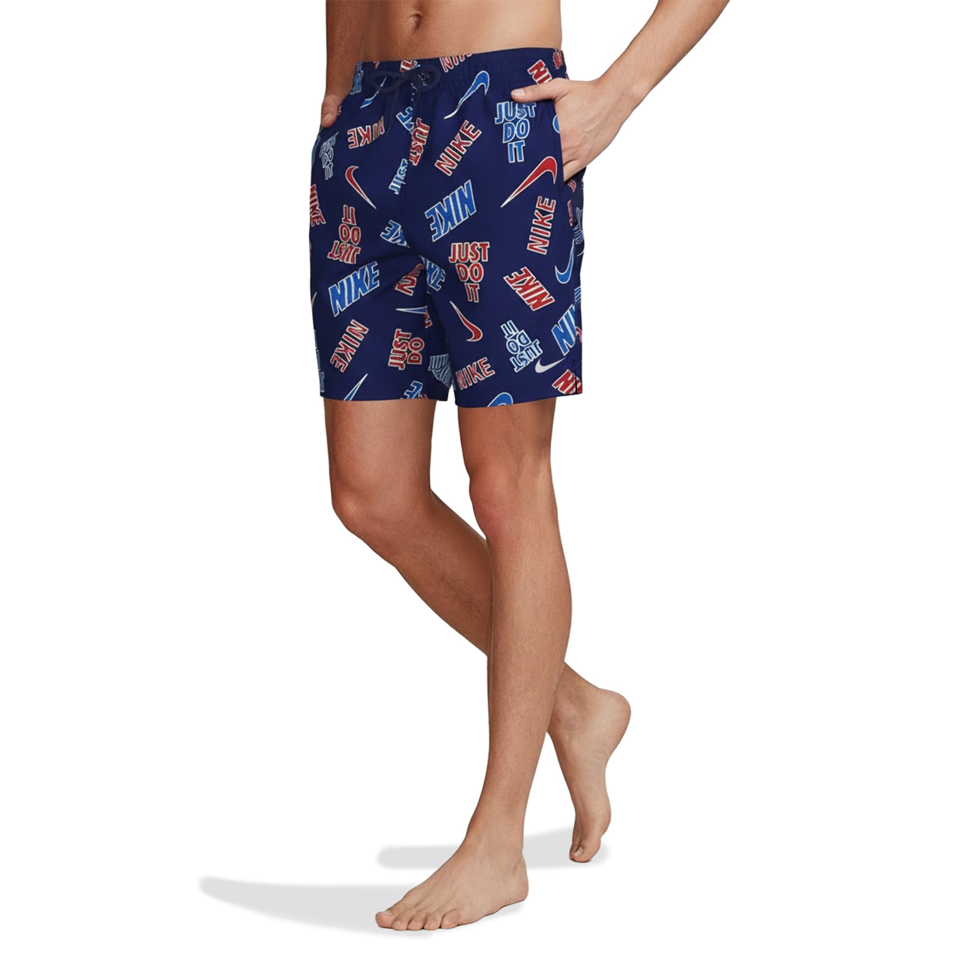 Nike Multi Print Swim Breaker Men's 7 Inch Brief-Lined Volley Short  Men's Volley Short  Nike