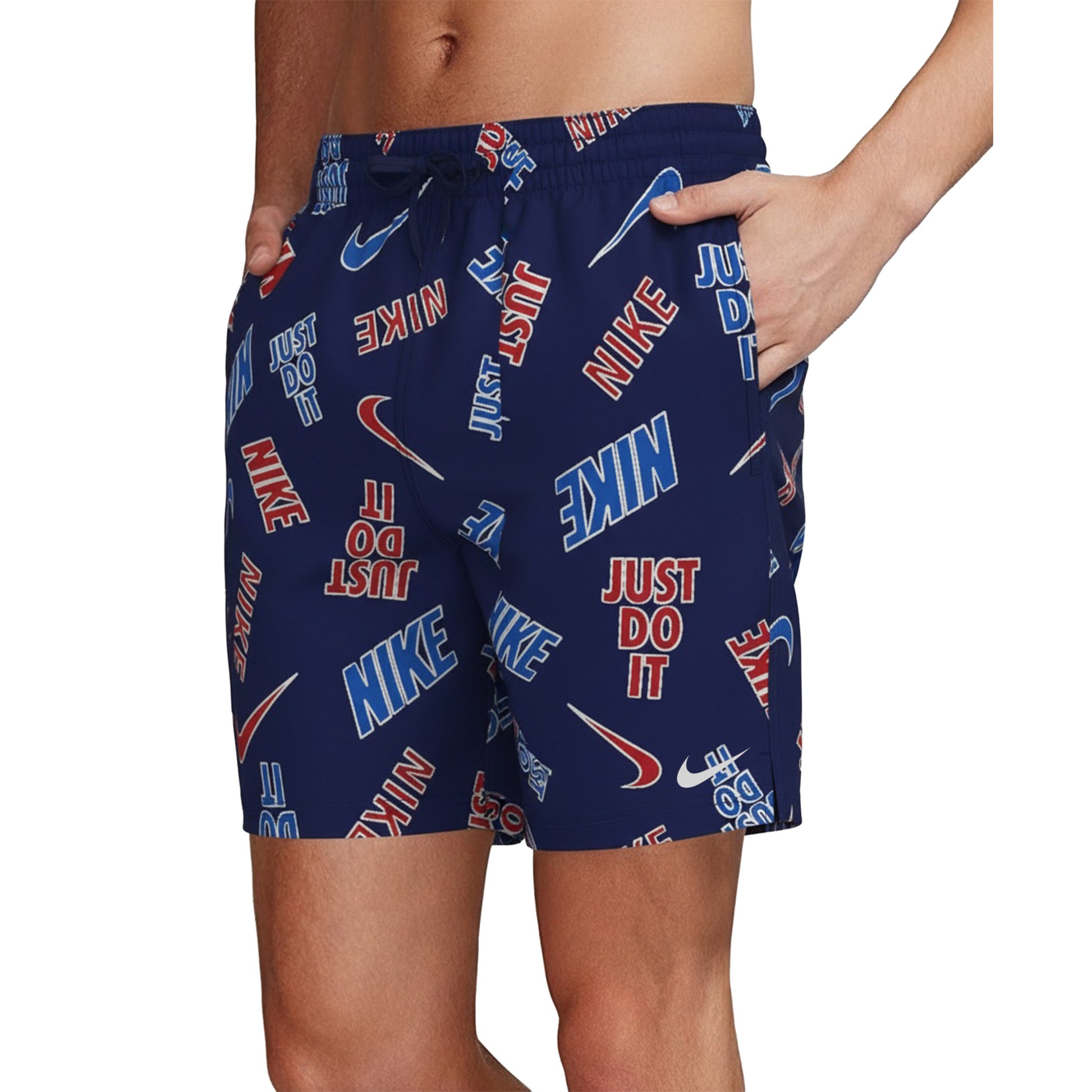 Nike Multi Print Swim Breaker Men's 7 Inch Brief-Lined Volley Short  Men's Volley Short  Nike