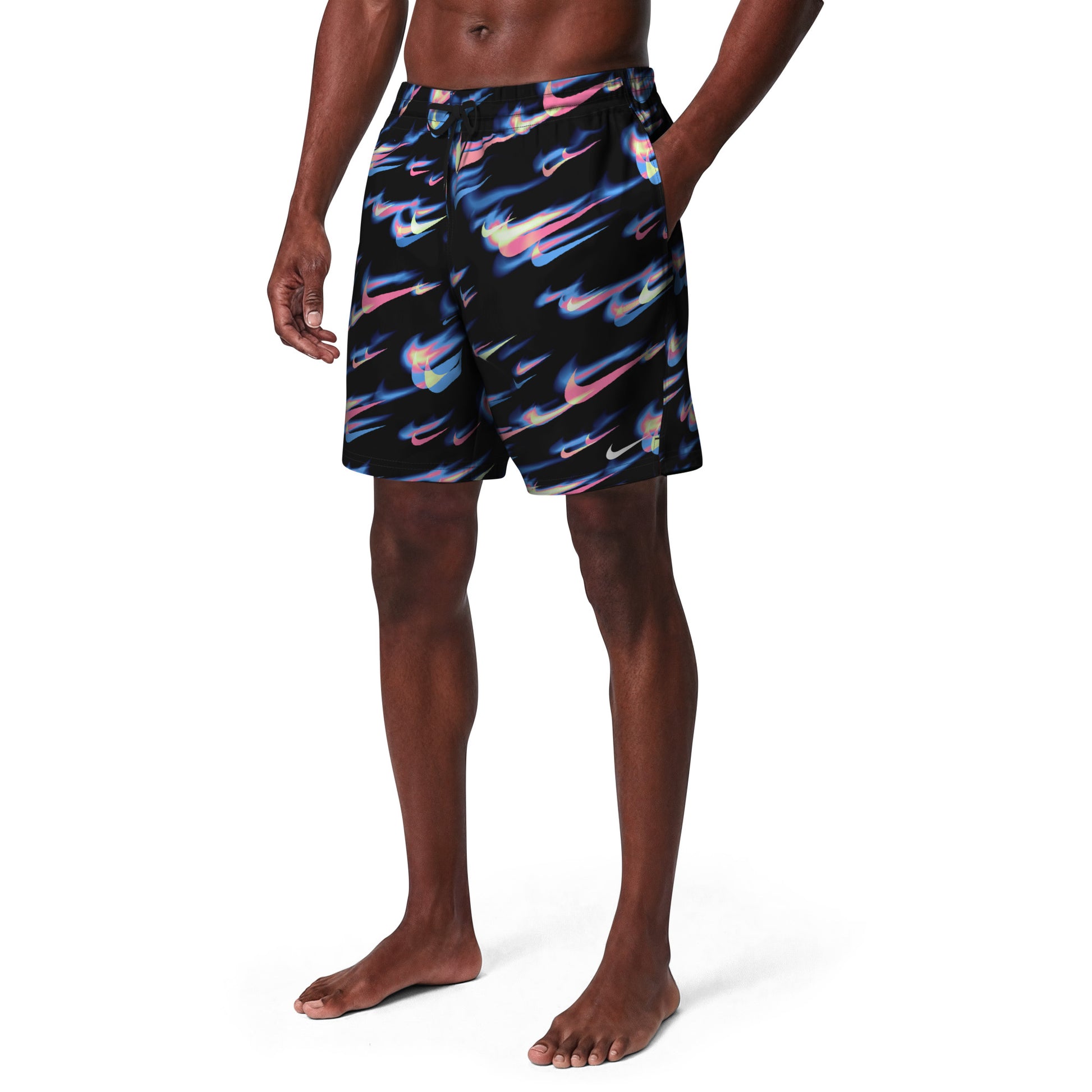 Nike Multi Print Swim Breaker Men's 7 Inch Brief-Lined Volley Short  Men's Volley Short  Nike