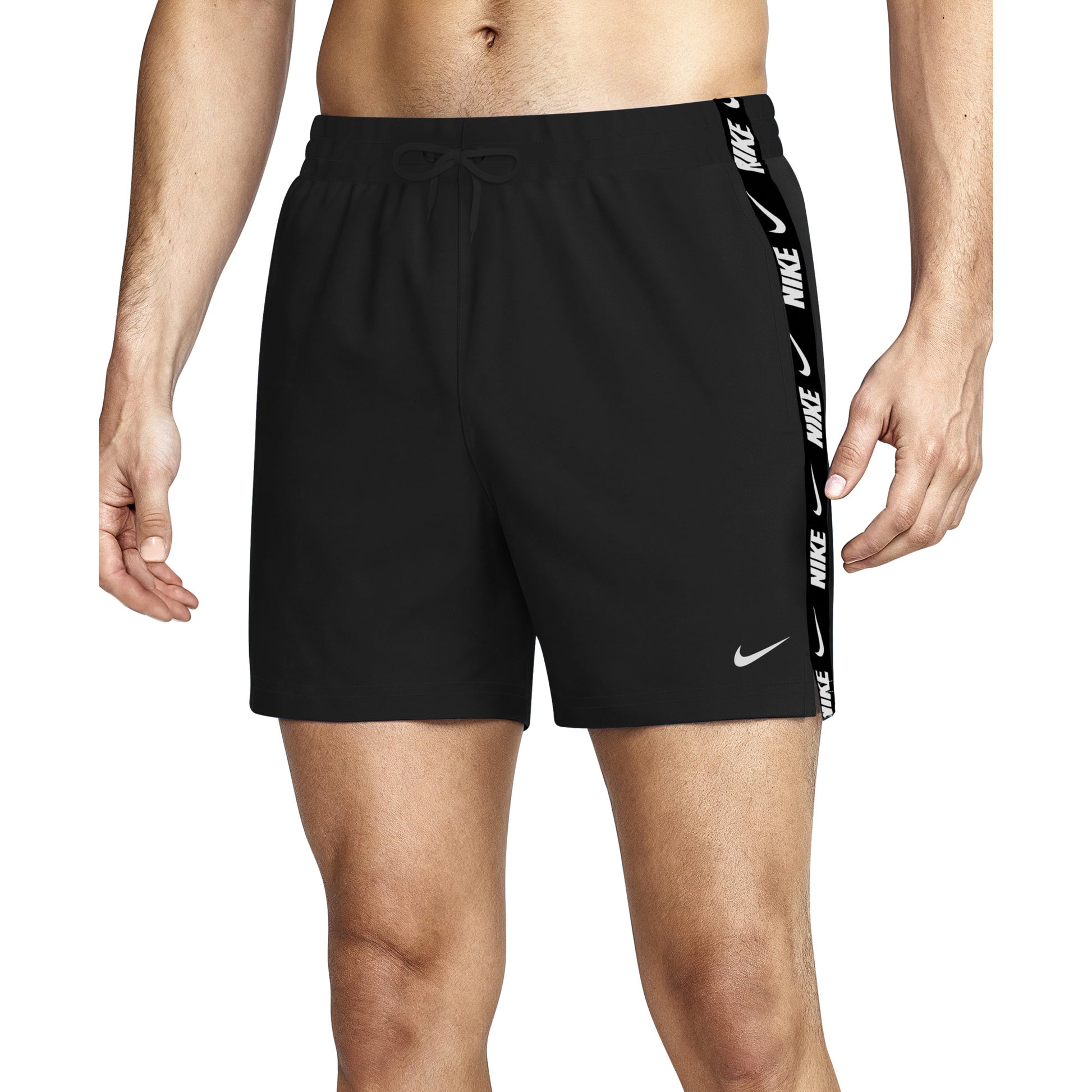 Nike Logo Tape Swim Breaker Men's 5 Inch Brief-Lined Volley Short  Boardshorts  Nike