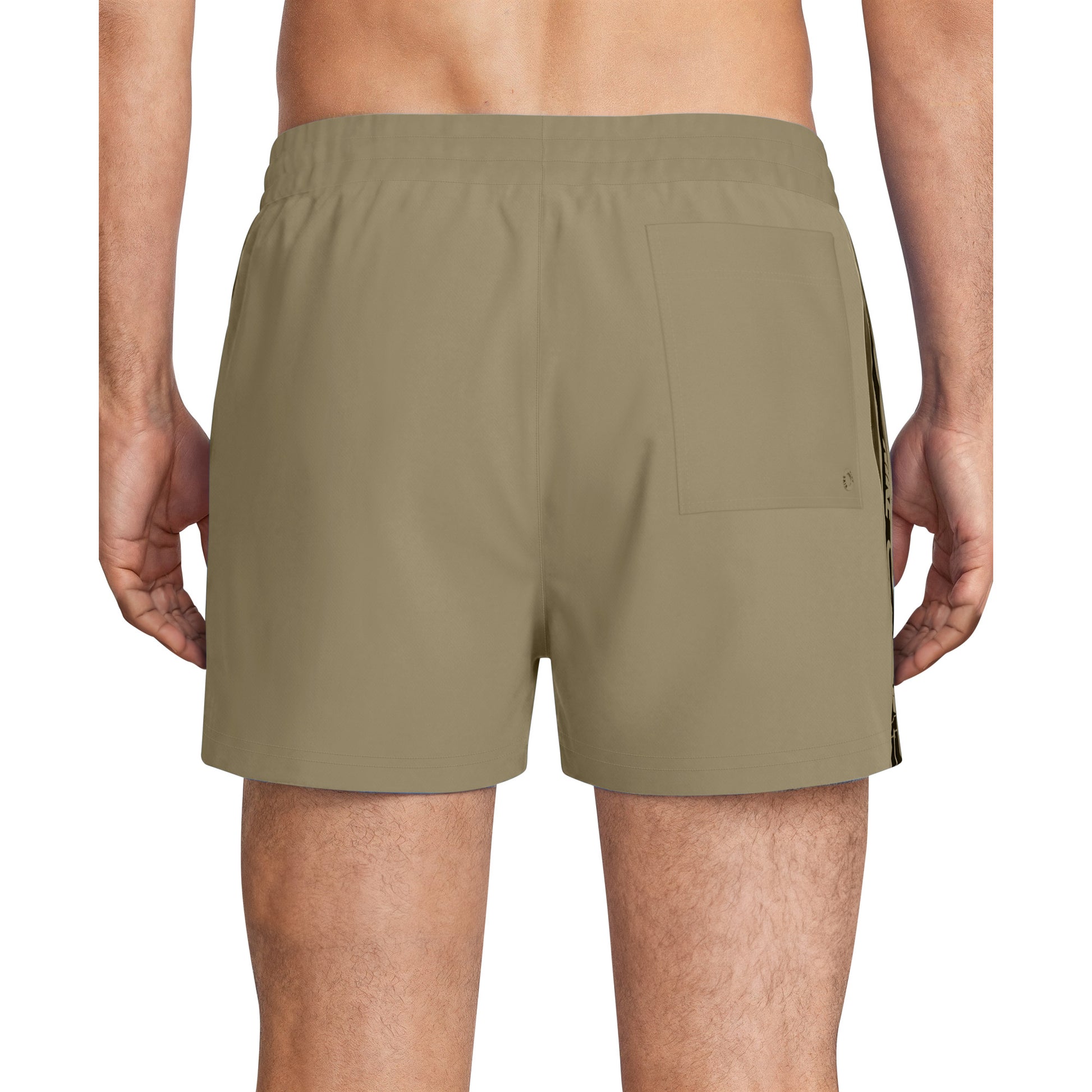 Nike Logo Tape Swim Breaker Men's 5 Inch Brief-Lined Volley Short  Boardshorts  Nike