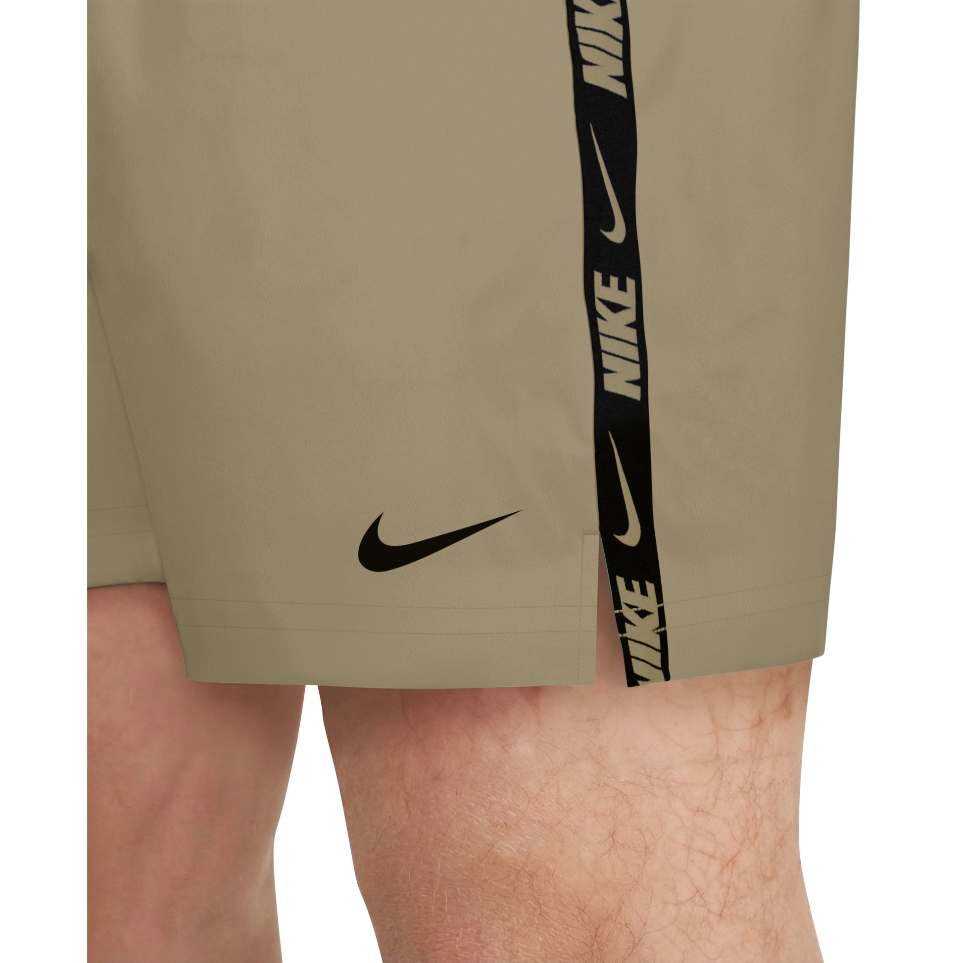 Nike Logo Tape Swim Breaker Men's 5 Inch Brief-Lined Volley Short  Boardshorts  Nike