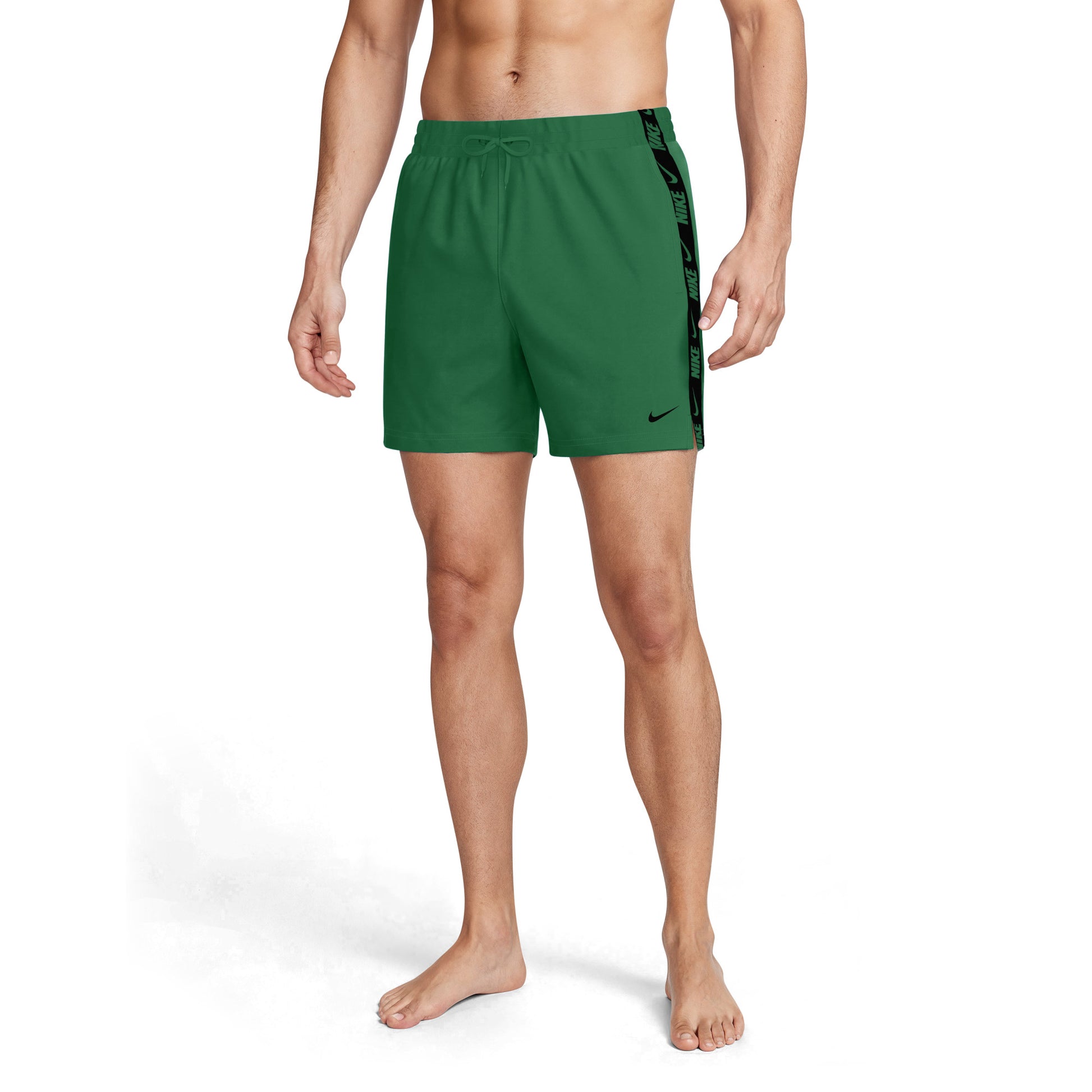 Nike Logo Tape Swim Breaker Men's 5 Inch Brief-Lined Volley Short  Boardshorts  Nike