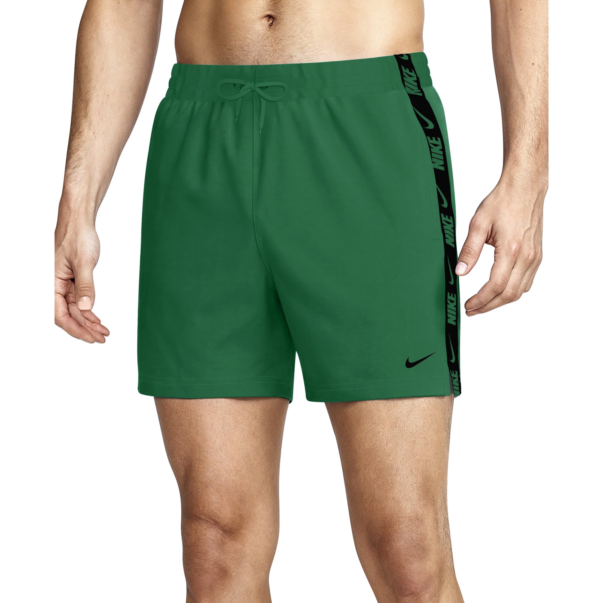 Nike Logo Tape Swim Breaker Men's 5 Inch Brief-Lined Volley Short  Boardshorts  Nike