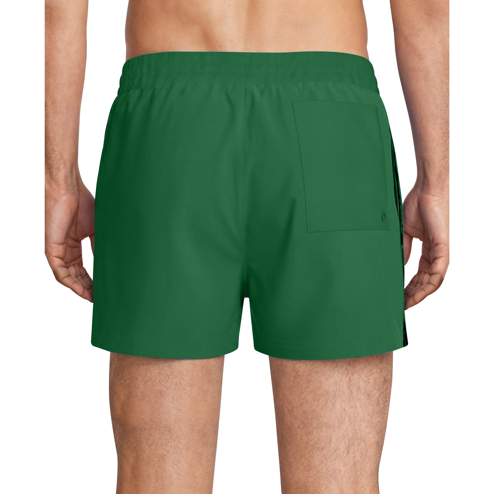 Nike Logo Tape Swim Breaker Men's 5 Inch Brief-Lined Volley Short  Boardshorts  Nike