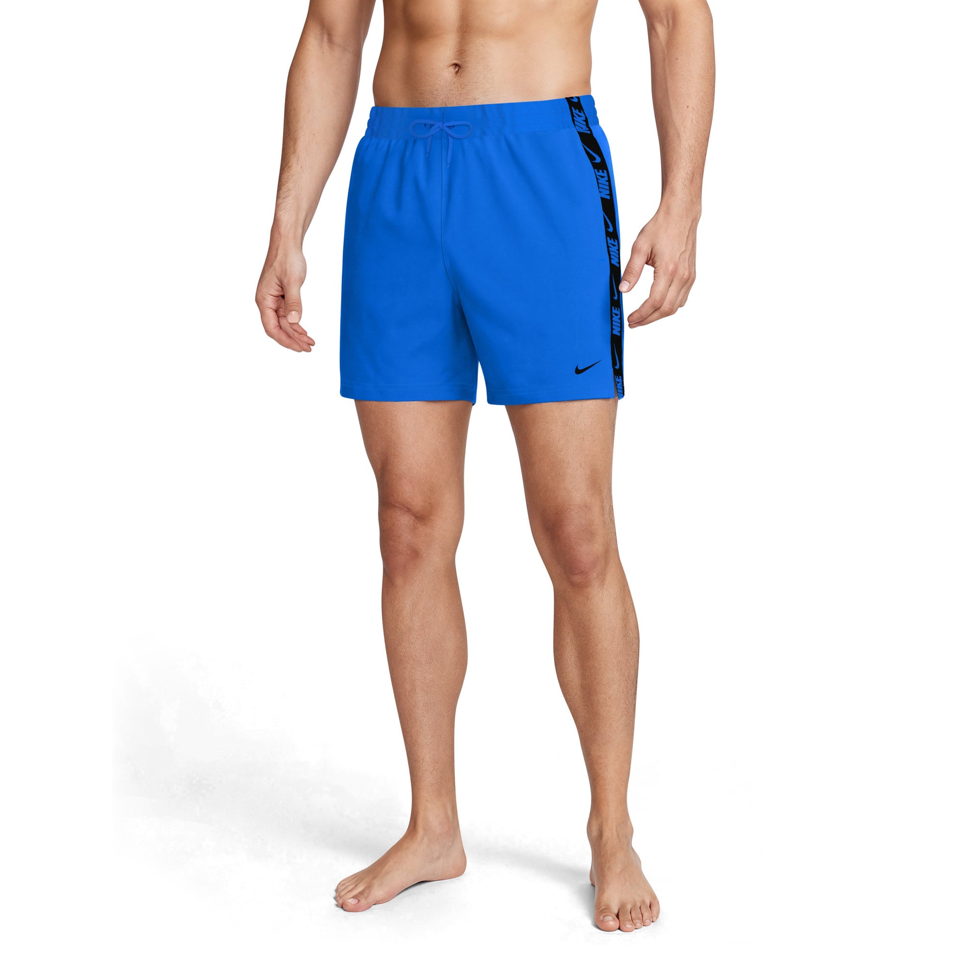 Nike Logo Tape Swim Breaker Men's 5 Inch Brief-Lined Volley Short  Boardshorts  Nike