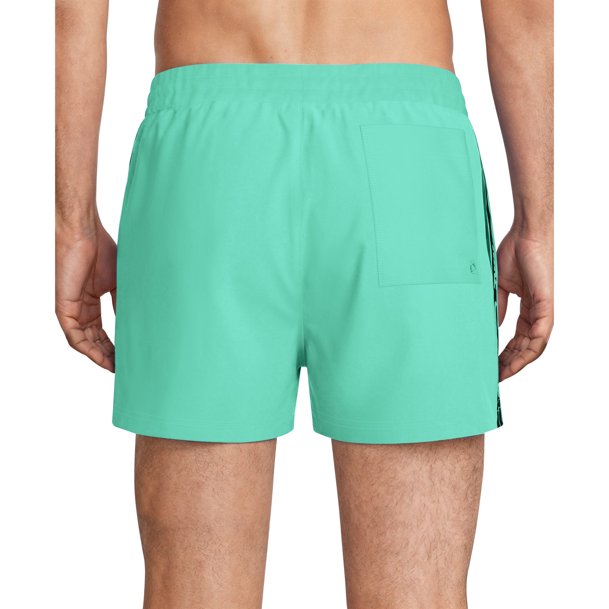 Nike Logo Tape Swim Breaker Men's 5 Inch Brief-Lined Volley Short  Boardshorts  Nike