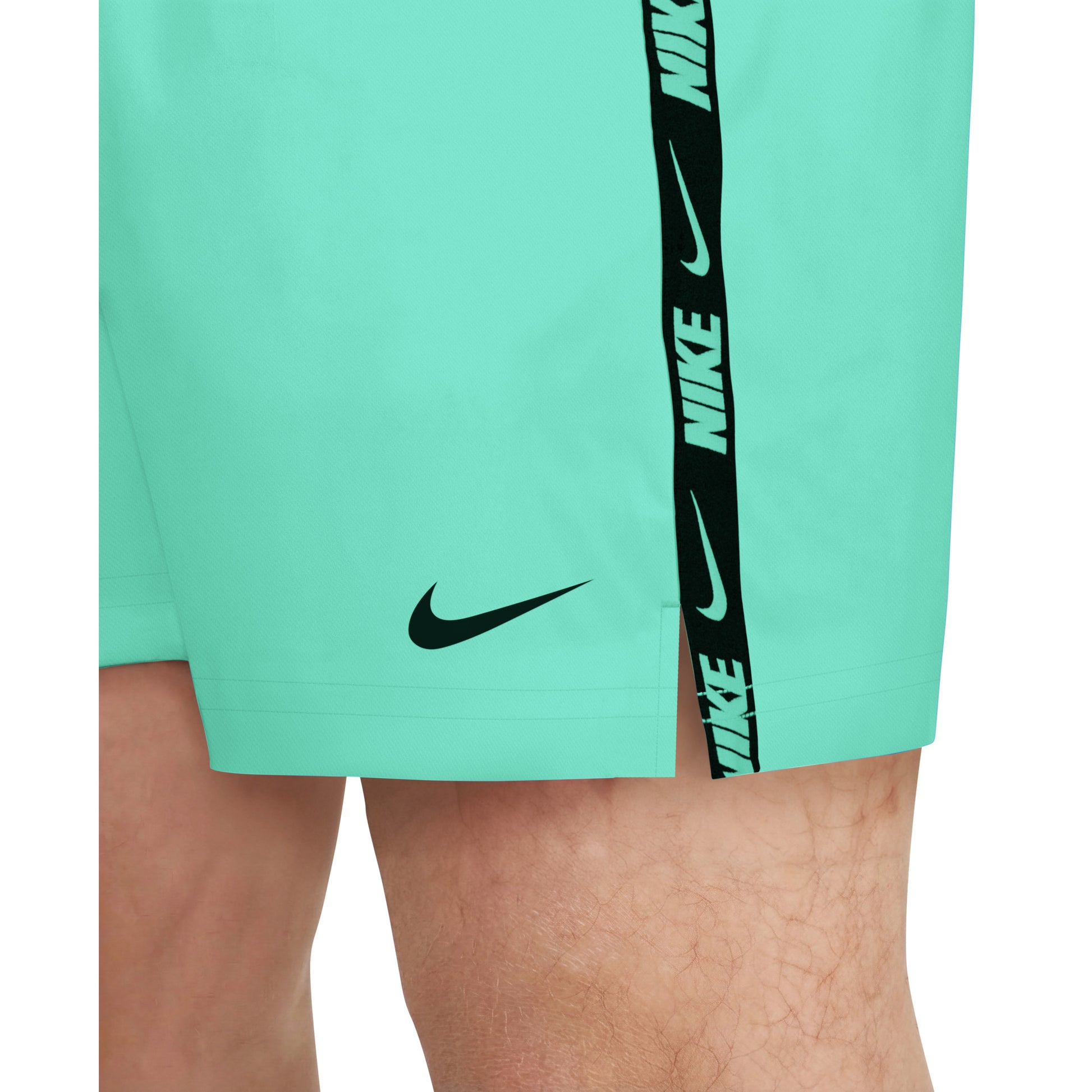Nike Logo Tape Swim Breaker Men's 5 Inch Brief-Lined Volley Short  Boardshorts  Nike