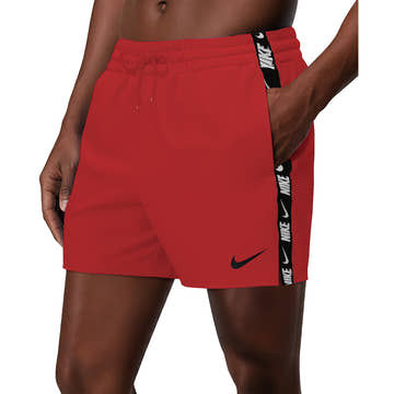 Nike Logo Tape Swim Breaker Men's 5 Inch Brief-Lined Volley Short  Boardshorts  Nike