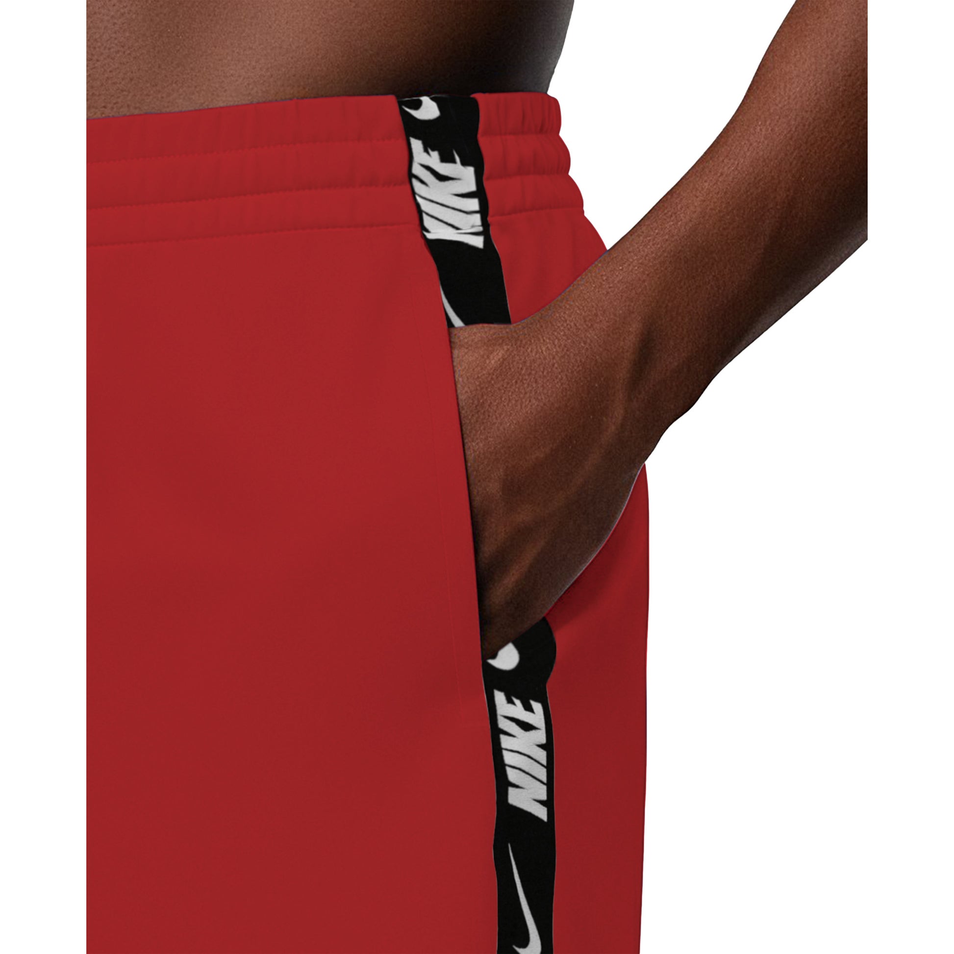 Nike Logo Tape Swim Breaker Men's 5 Inch Brief-Lined Volley Short  Boardshorts  Nike