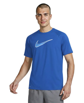 Nike Men's Hydroguard Outline Swoosh Dri-FIT UV Short Sleeve Swim Top  Short Sleeve Rash Guard  Nike