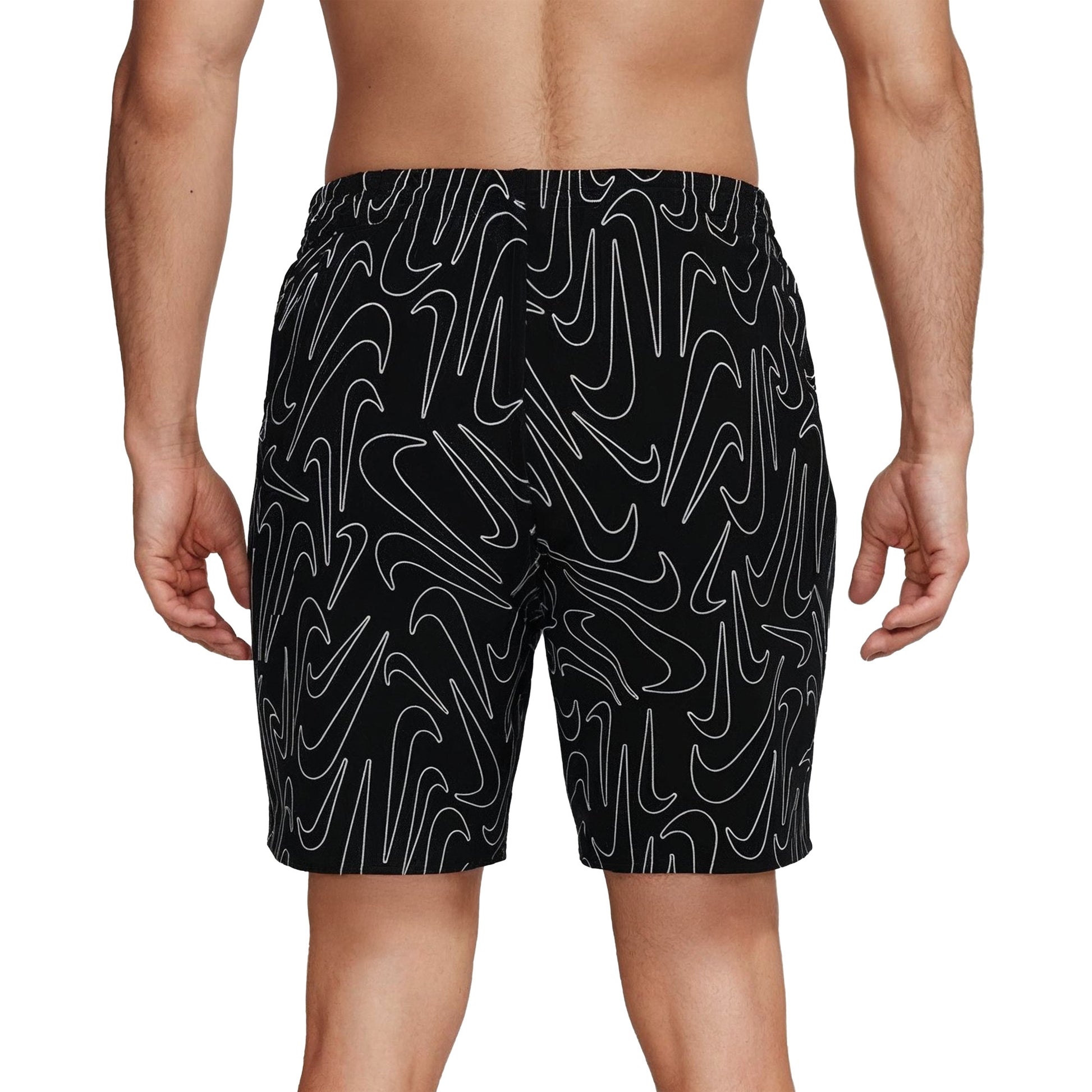 Nike Breaker Men's Tossed Swoosh 7 Inch Brief-Lined Volley Short  Boardshorts  Nike
