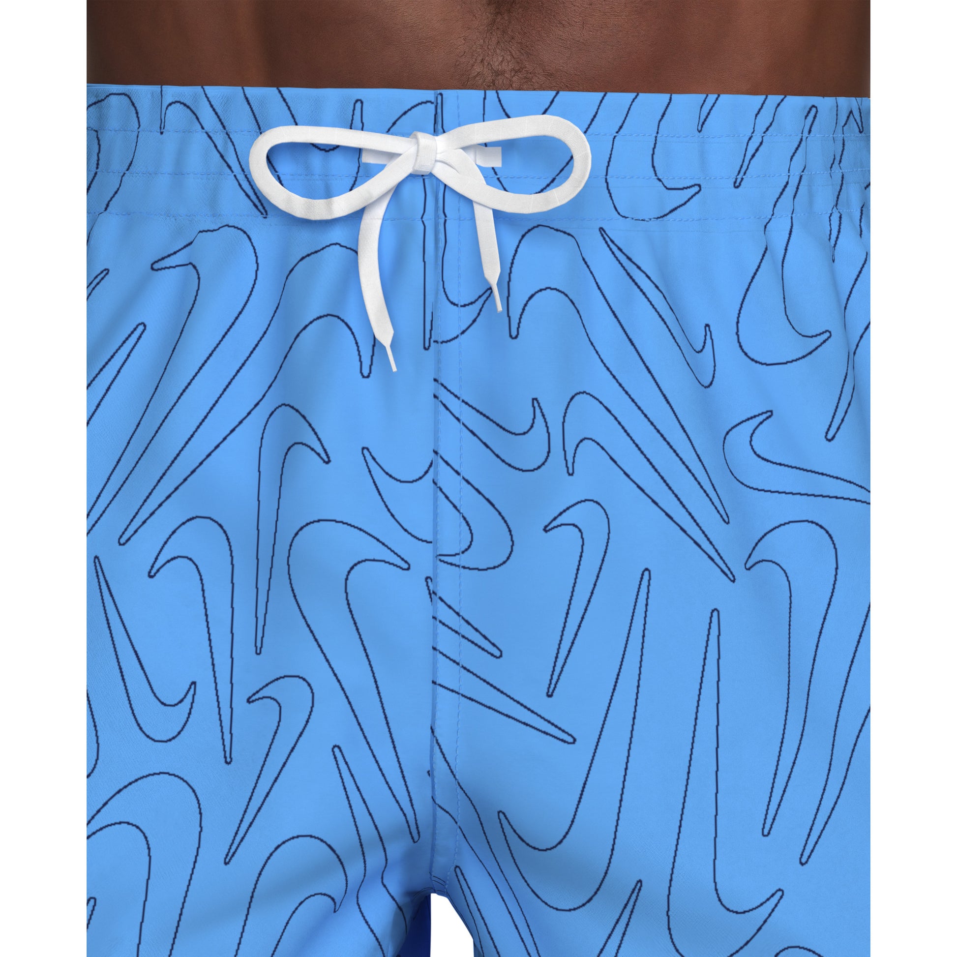 Nike Breaker Men's Tossed Swoosh 7 Inch Brief-Lined Volley Short  Boardshorts  Nike