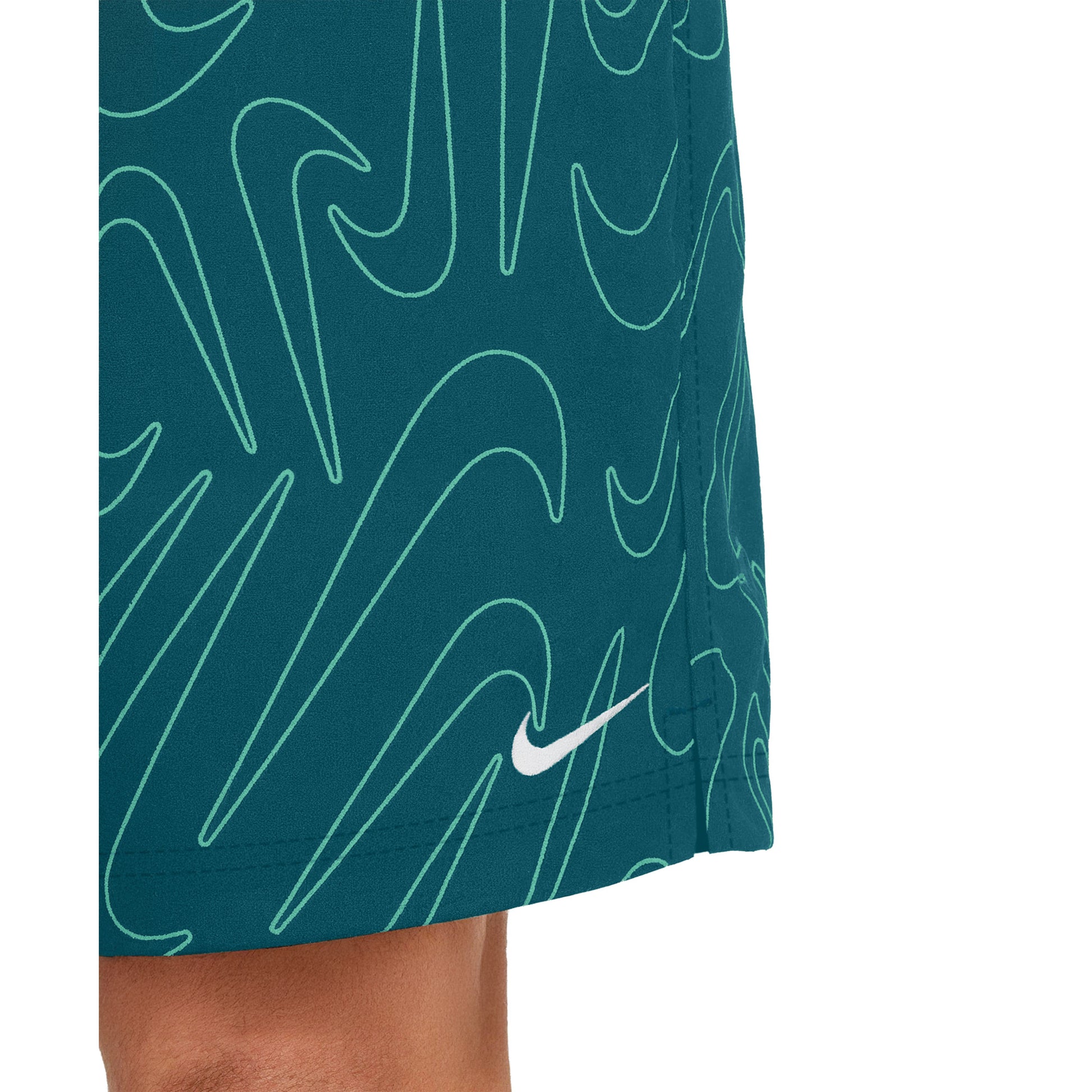 Nike Breaker Men's Tossed Swoosh 7 Inch Brief-Lined Volley Short  Boardshorts  Nike