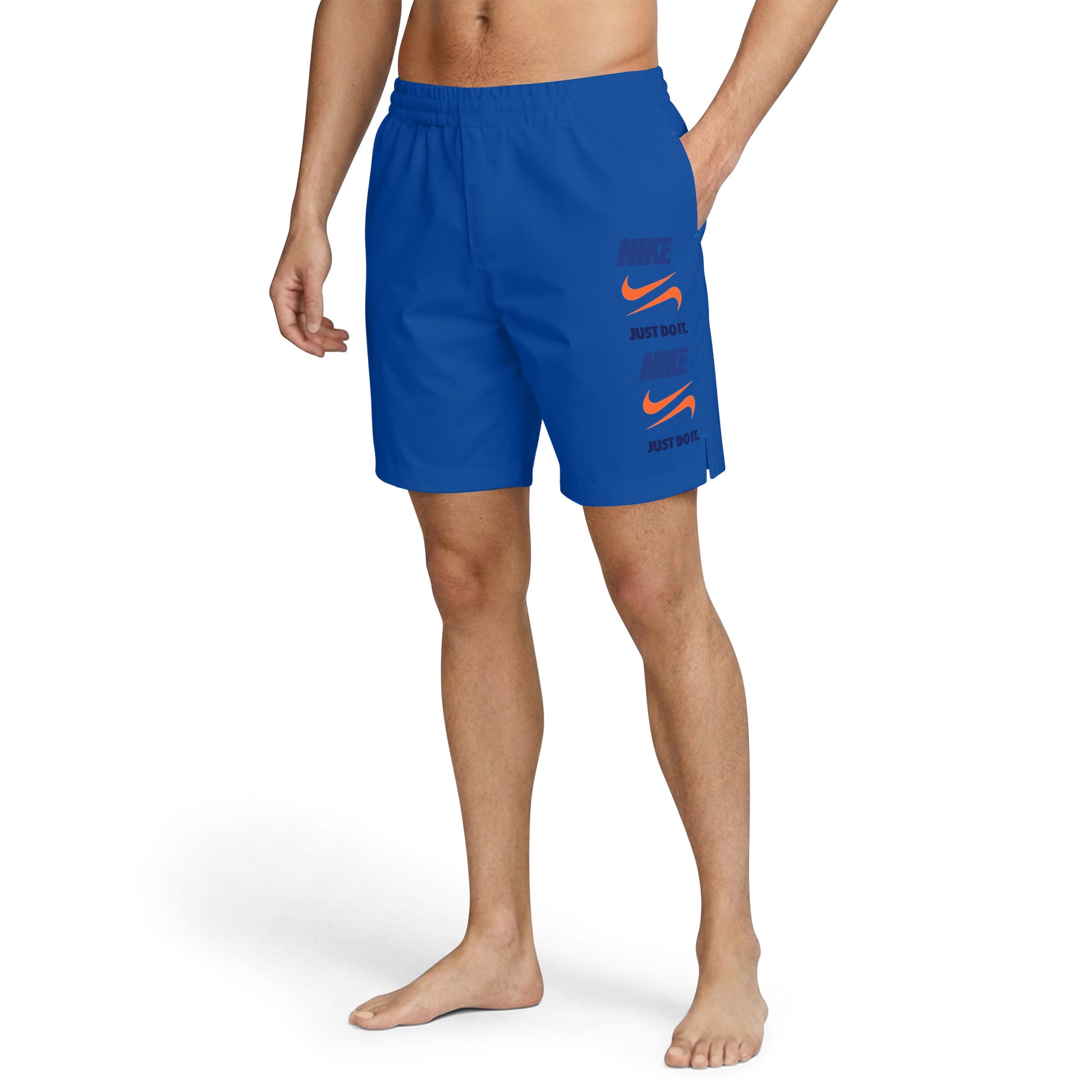 Nike Breaker Men's Breaker Stacked 7 Inch Brief-Lined Volley Short  Boardshorts  Nike