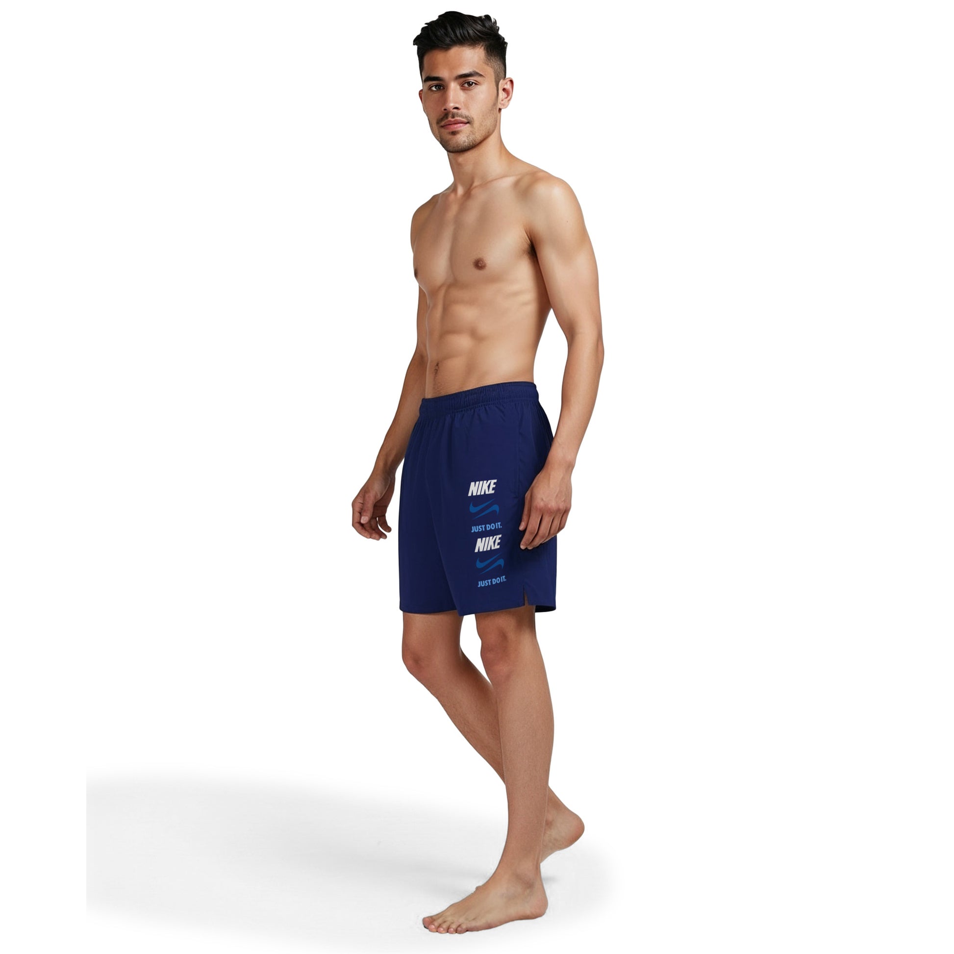 Nike Breaker Men's Breaker Stacked 7 Inch Brief-Lined Volley Short  Boardshorts  Nike
