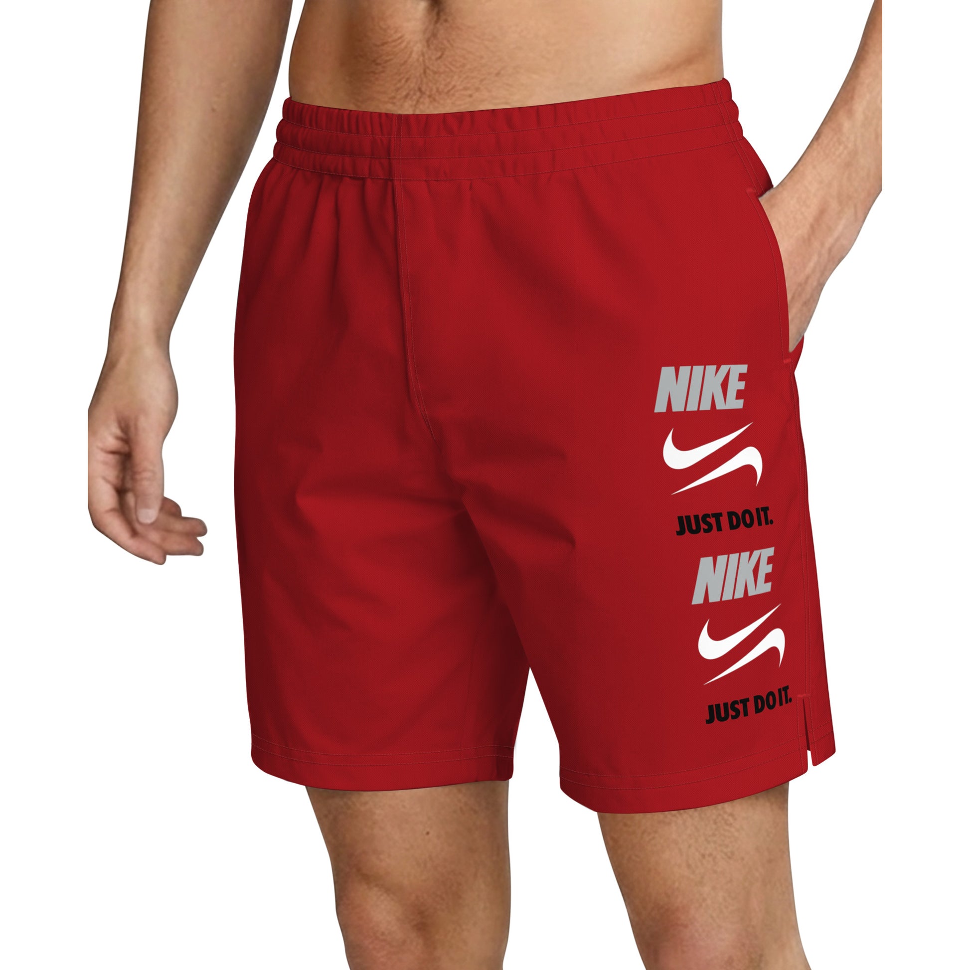 Nike Breaker Men's Breaker Stacked 7 Inch Brief-Lined Volley Short  Boardshorts  Nike