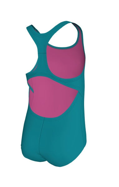 Nike Little Girls' Swim Effortless Essential Racerback One Piece  Girls One Piece  Nike