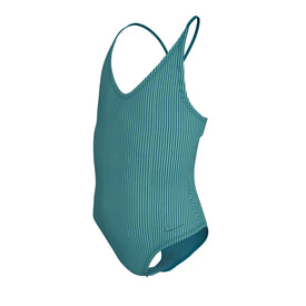 Nike Big Girls' Ocean Bound Ripple Ripple Texture Lace Up One Piece Swimsuit  Girls One Piece  Nike