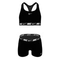 Nike Big Girls' Logo Tape Racerback Bikini & Short Swimsuit Set  Girls Bikini Set  Nike