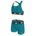 Nike Big Girls' Logo Tape Racerback Bikini & Short Swimsuit Set  Girls Bikini Set  Nike