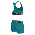 Nike Big Girls' Logo Tape Racerback Bikini & Short Swimsuit Set  Girls Bikini Set  Nike