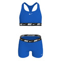 Nike Big Girls' Logo Tape Racerback Bikini & Short Swimsuit Set  Girls Bikini Set  Nike
