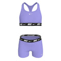 Nike Big Girls' Logo Tape Racerback Bikini & Short Swimsuit Set  Girls Bikini Set  Nike