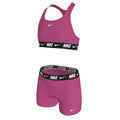Nike Big Girls' Logo Tape Racerback Bikini & Short Swimsuit Set  Girls Bikini Set  Nike