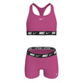 Nike Big Girls' Logo Tape Racerback Bikini & Short Swimsuit Set  Girls Bikini Set  Nike