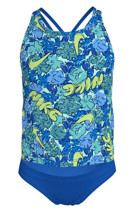 Nike Big Girls' Doodle Floral Spiderback Tankini Set  Girls Tankini  Nike