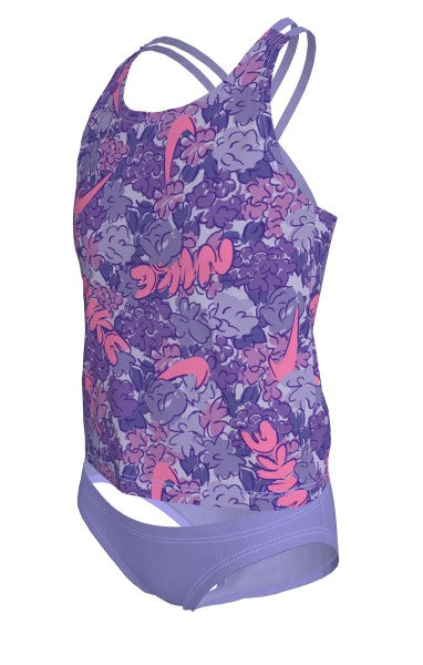 Nike Big Girls' Doodle Floral Spiderback Tankini Set  Girls Tankini  Nike