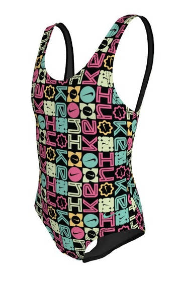 Nike Swim Logo Block Big Girls' U-Back One Piece Swimsuit  Girls One Piece  Nike