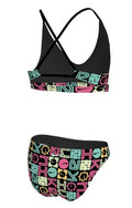 Nike Swim Logo Block Big Girls' Lace Up Bikini Set  Girls Bikini Set  Nike