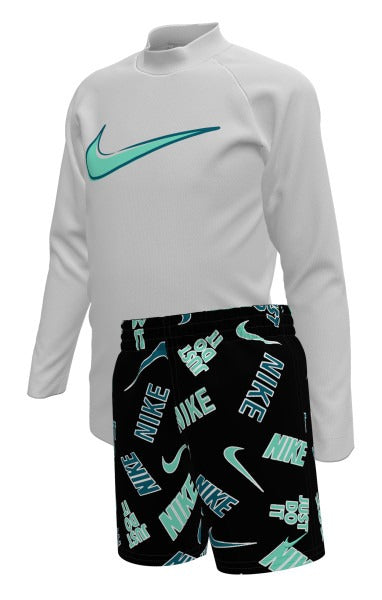 Nike Little Boys' Long Sleeve Top & Short Set  Boys Rash Guard  Nike