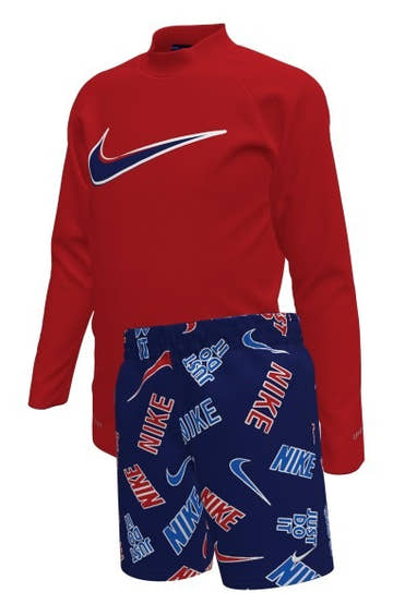 Nike Little Boys' Long Sleeve Top & Short Set  Boys Rash Guard  Nike