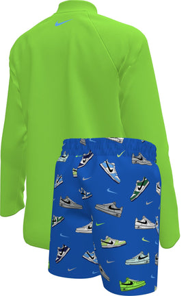Nike Little Boys' Long Sleeve Swim Top & Short Set    Nike