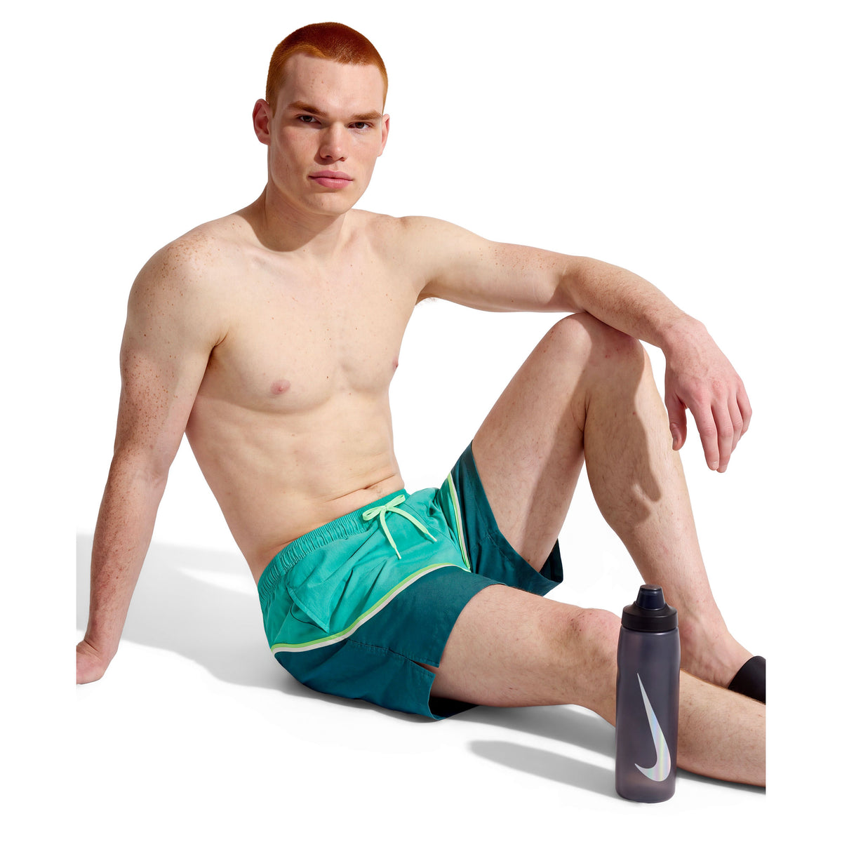Nike Men's Swim Breaker 7 inch Two-Tone Brief-Lined Volley Short  Men's Volley Short  Nike
