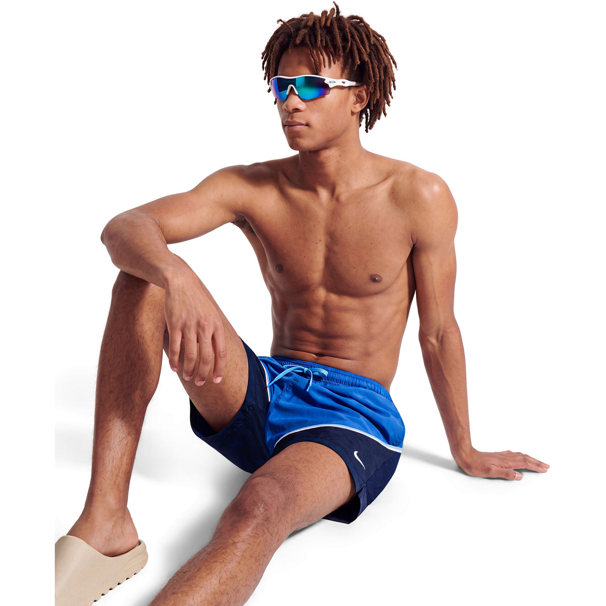 Nike Men's Swim Breaker 7 inch Two-Tone Brief-Lined Volley Short  Men's Volley Short  Nike