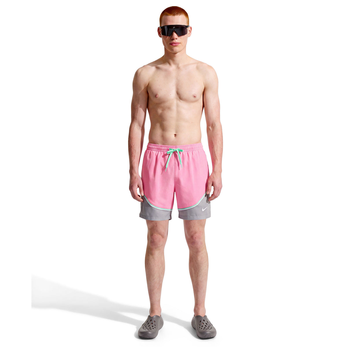 Nike Men's Swim Breaker 7 inch Two-Tone Brief-Lined Volley Short  Men's Volley Short  Nike