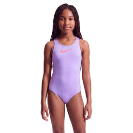 Nike Girls Essential Big Kids Racerback One Piece Swimsuit  Girls One Piece  Nike