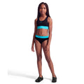 Nike Girls Colorblock Racerback Big Kids Two Piece Swimsuit  Two Piece Swimsuits  Nike