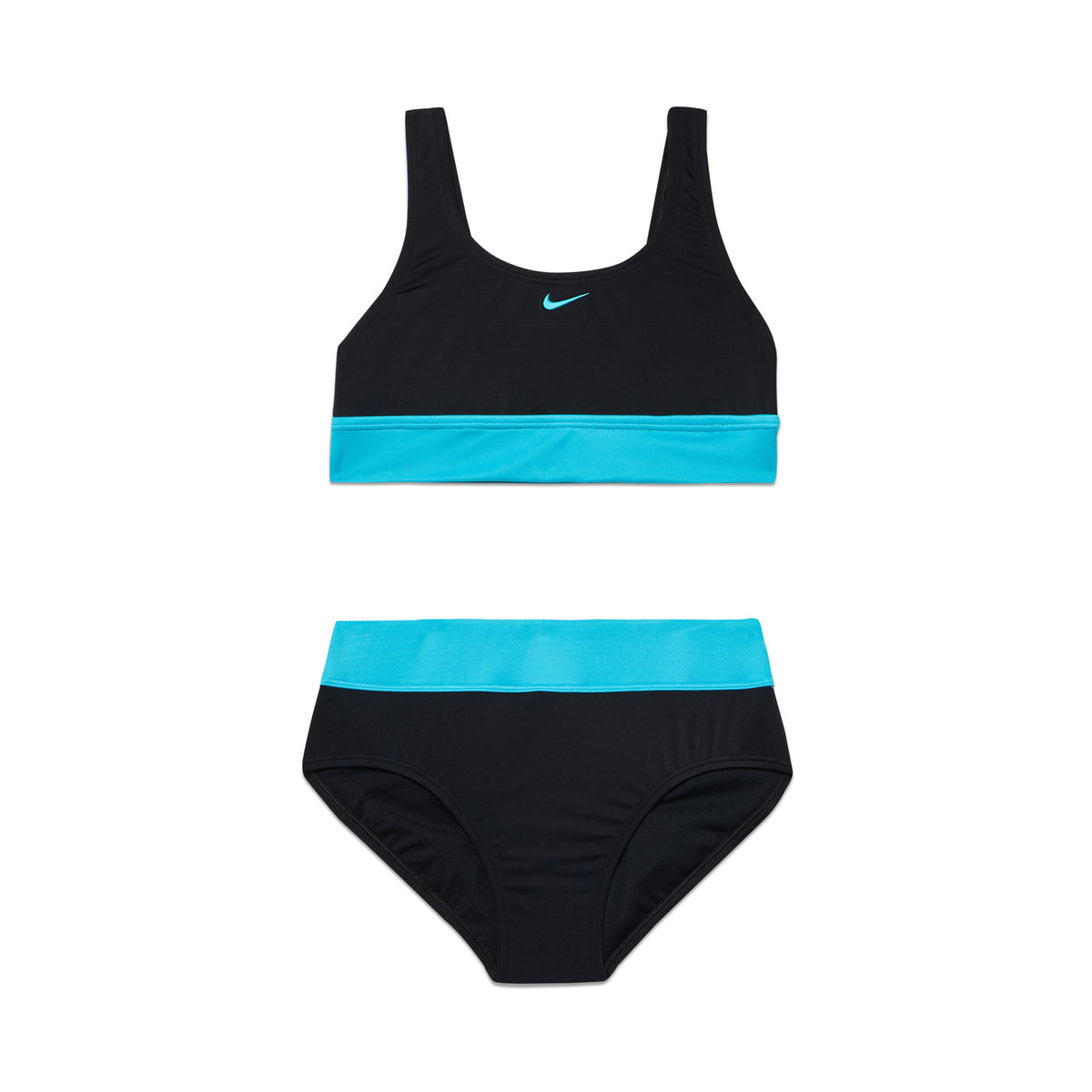 Nike Girls Colorblock Racerback Big Kids Two Piece Swimsuit  Two Piece Swimsuits  Nike