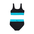 Nike Girls Colorblock Racerback Big Kids Two Piece Swimsuit  Two Piece Swimsuits  Nike